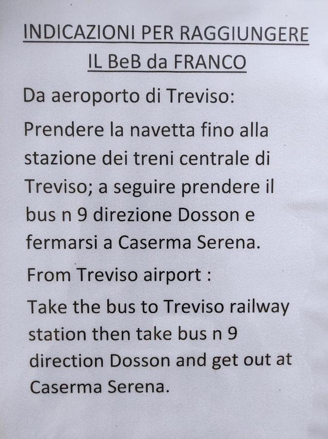 B&B Da Franco Dosson Екстериор снимка